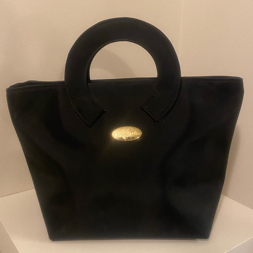Christian Dior Black Tote with Gold Accent